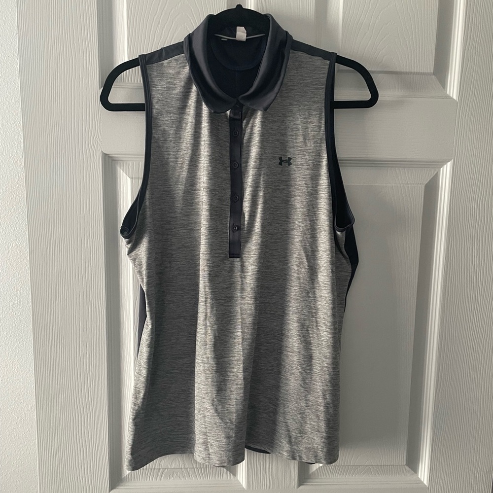 Under Armour Black HeatGear Golf Tank